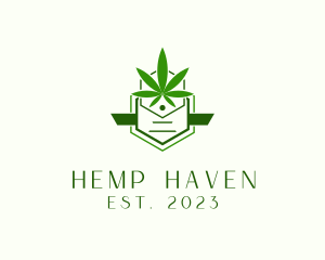 Organic Marijuana Cannabis logo design