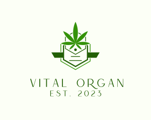 Organic Marijuana Cannabis logo design