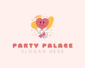 Crown Party Balloons logo design