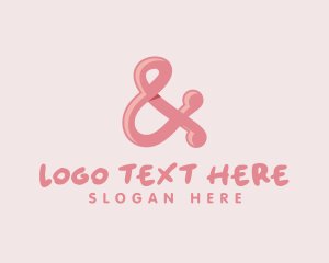 Typography - Rounded Ampersand Symbol logo design