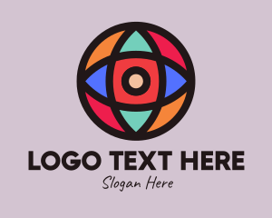 Mosaic - Multicolor Globe Mosaic logo design