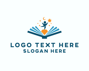 Study - Child Book School logo design