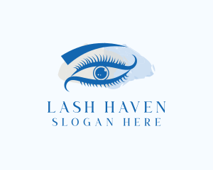 Woman Beauty Eyelash logo design