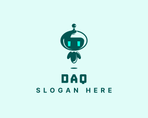 Futuristic Cute Robot  Logo