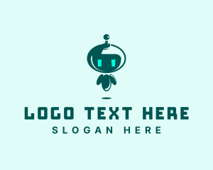 Futuristic Cute Robot  Logo