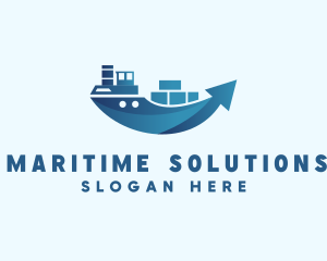 Naval - Cargo Ship Arrow logo design