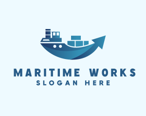 Cargo Ship Arrow logo design