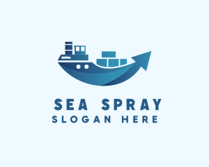 Cargo Ship Arrow logo design