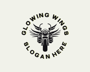 Motorcycle Wings Motorbike logo design