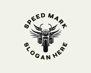 Motorcycle Wings Motorbike logo design