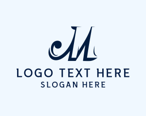 Negative Space - Elegant Classic Swoosh logo design