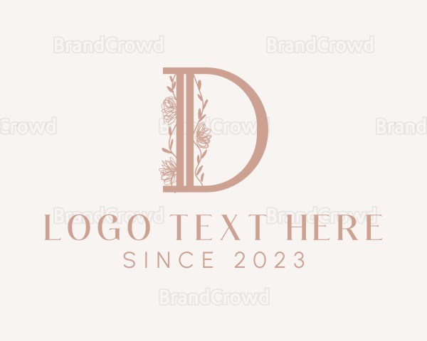 Flower Boutique Letter D Logo
