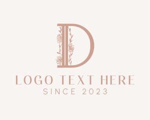 Eco Friendly - Flower Boutique Letter D logo design