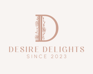 Flower Boutique Letter D  logo design