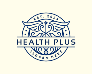 Caduceus Health Hospital logo design