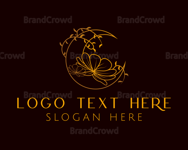 Elegant Lunar Flower Logo