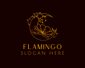 Elegant Lunar Flower Logo