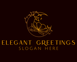 Elegant Lunar Flower logo design