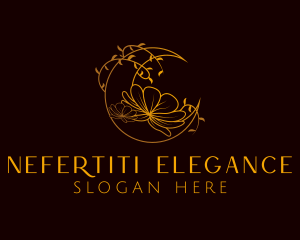 Elegant Lunar Flower logo design