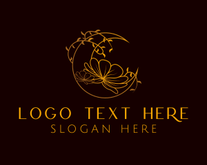 Elegant Lunar Flower Logo