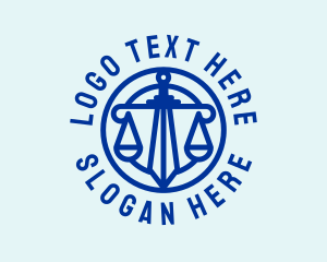 Equilibrium - Legal Law Judiciary logo design