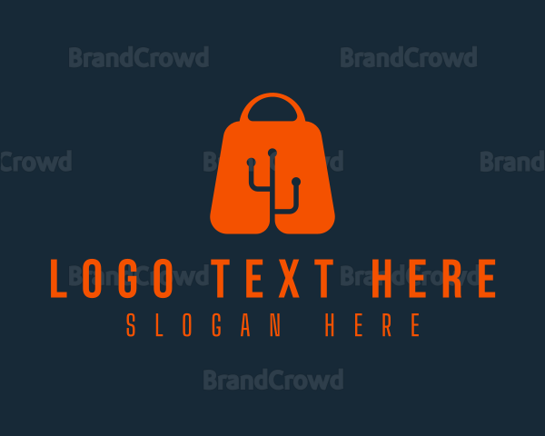 Shopping Bag Tech Logo