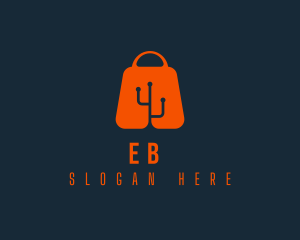 Shopping Bag Tech Logo