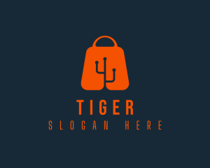 Shopping Bag Tech Logo
