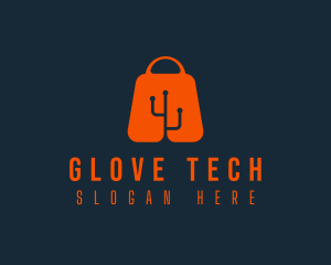 Shopping Bag Tech logo design