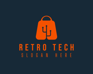 Shopping Bag Tech logo design