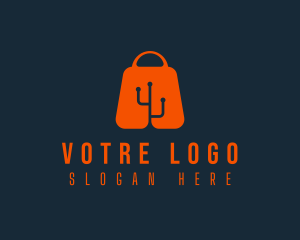 Market - Shopping Bag Tech logo design