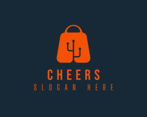 Ecommerce - Shopping Bag Tech logo design