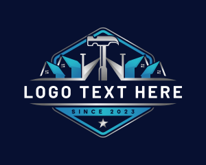 Fix - Roof Remodeling Hammer logo design