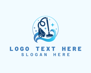 Cleaner - Vacuum Cleaner House Sanitation logo design