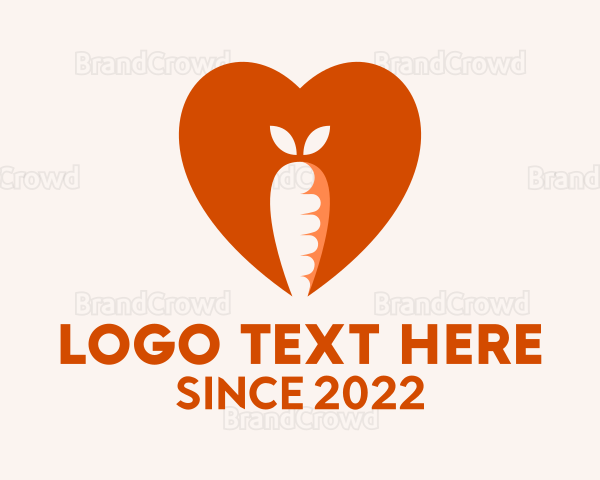 Carrot Heart Dental Pediatric Logo