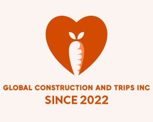 Vegetarian - Carrot Heart Dental Pediatric logo design
