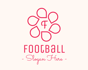 Flower Shop - Pink Flower Petals Lettermark logo design