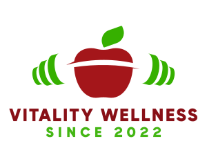 Healthy Wellness Apple logo design