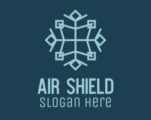 Cool Air Snowflake logo design