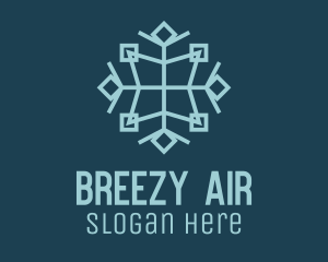 Cool Air Snowflake logo design