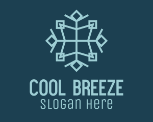 Cool Air Snowflake logo design