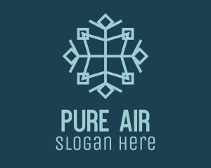 Cool Air Snowflake logo design