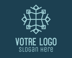 Winter - Cool Air Snowflake logo design