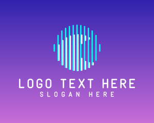 Vlogger - Music Streaming Audio Wave logo design