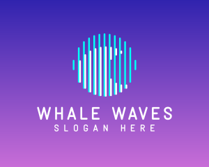 Music Streaming Audio Wave logo design