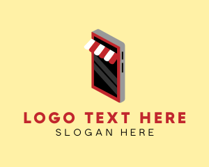 Online Store - Isometric Gadget Boutique logo design