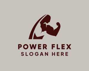 Muscular - Muscular Body Workout logo design
