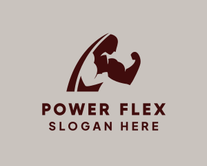 Muscular Body Workout logo design