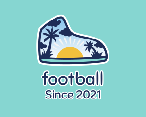 Sunset - Summer Beach Sneakers logo design
