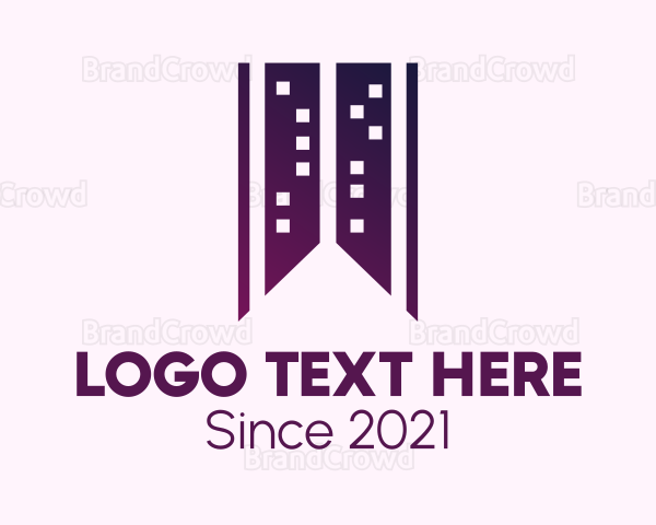 Gradient Building Bookmark Logo